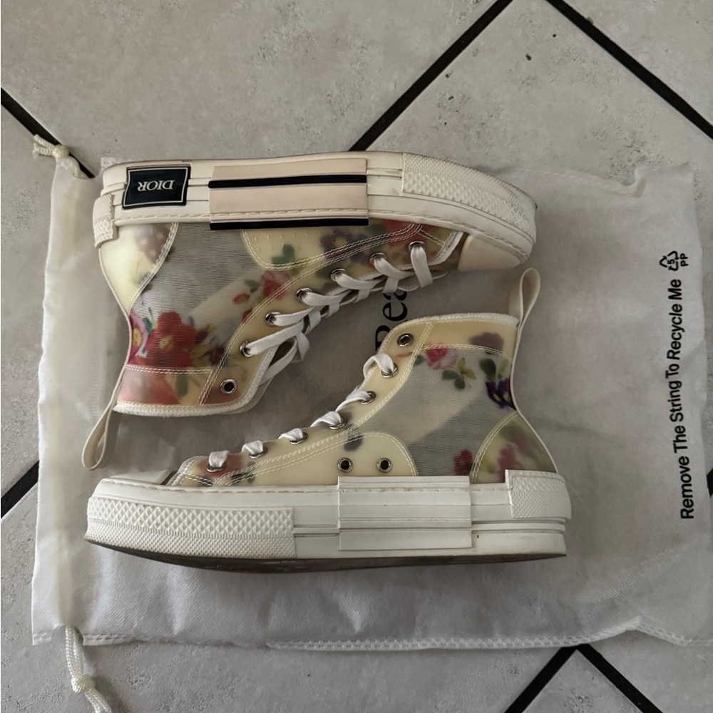 Dior Floral High-Top Sneakers